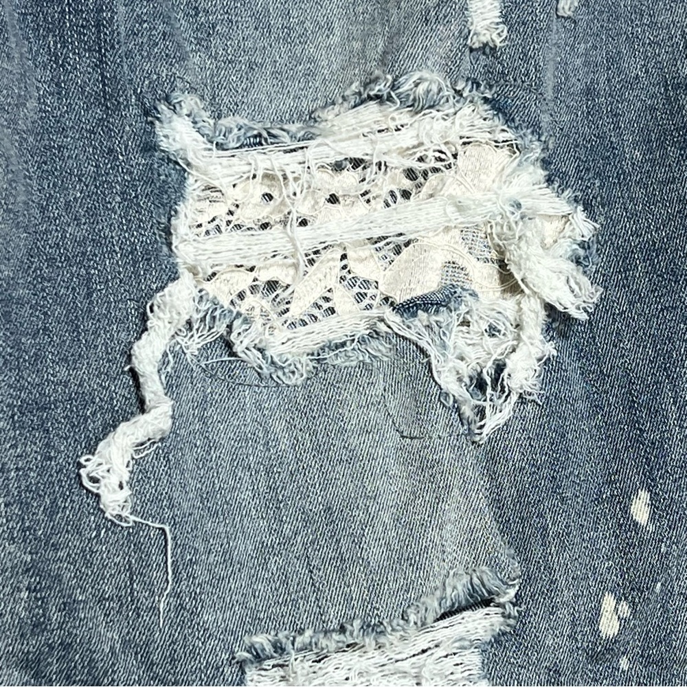 Judy Blue Jeans Skinny Distressed Lace Detail Splatter JB88432 LW Sz. 20W NWT - Picture 4 of 12